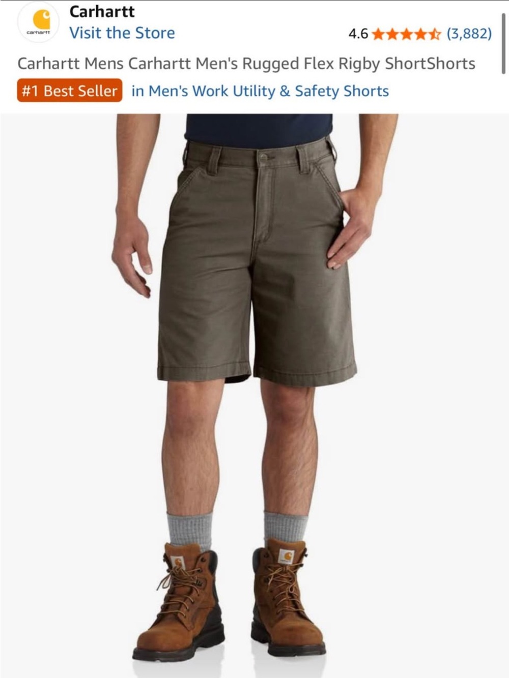 BUNDLE OF 3 Carhartt Men's Rugged Flex Rigby Shorts